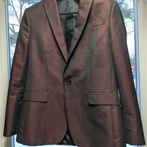 Men's Metallic Red Suit Coat